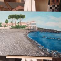 quadro santa tecla dipinto ad olio su masonite