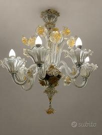 Lampadario in vetro di Murano