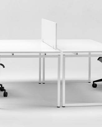 Ufficio Completo:4 Scrivanie Design+4 sedute erg.
