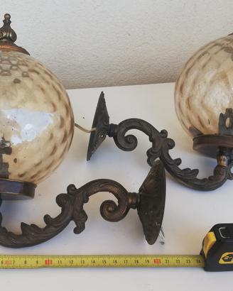 Coppia applique Vintage  in ferro  Battuto