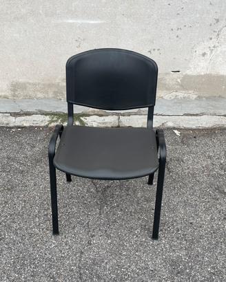 sedia ufficio sala d’attesa nera e blu