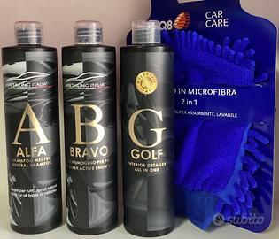 Kit pulizia auto detailing Italia 3 pezzi guanto o