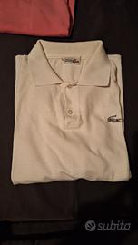 Polo LACOSTE donna bianca e rosa taglia S