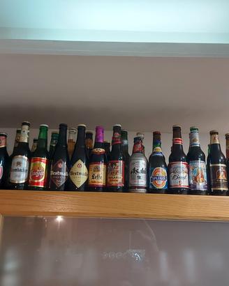 Collezione bottiglie birra