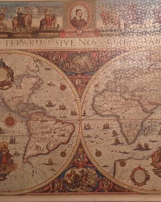 Quadro puzzle mappa mondo antica 122x82cm