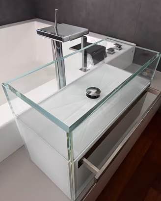 Lavabo Design Vetro + Rubinetteria AXOR