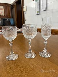 Set bicchieri cristallo di Boemia