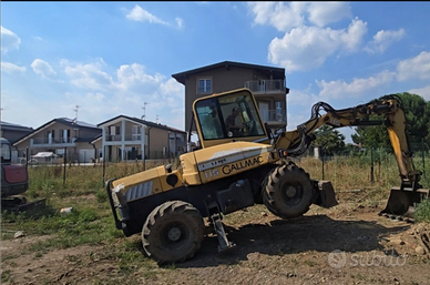 Escavatore gommato 115ql Gallmac MW115 targato 4x4