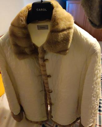 giacca-giubbotto donna con ecopelliccia tg.46