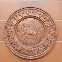 piatto in rame per arredo e collezionismo 