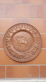 piatto in rame per arredo e collezionismo 