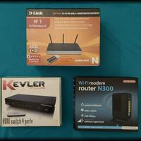 WI-FI MODEM ROUTER SITECOM+ D-LINK+ KEVLER SWITCH