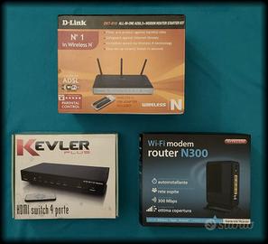 WI-FI MODEM ROUTER SITECOM+ D-LINK+ KEVLER SWITCH