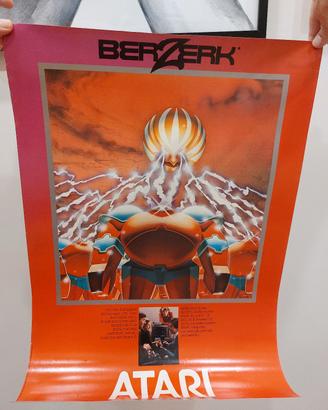 Poster Promo Atari 2600 Berzerk 1982 - Raro ITA