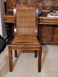 6 seggiole in legno massello