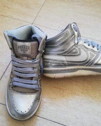 Nike air Court Force High Freeze Queens Crew silve