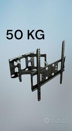 Staffa TV a muro con braccio snodabile 26–55”