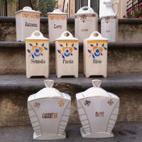 Barattoli porcellana ceramica cucina decò