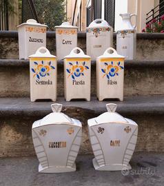 Barattoli porcellana ceramica cucina decò