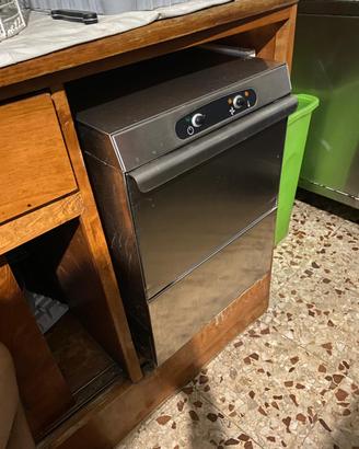 Lavabicchieri Professionale Inox Compatta da Banco