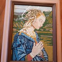 Quadro in tessuto con immagine madonna dim.31x39