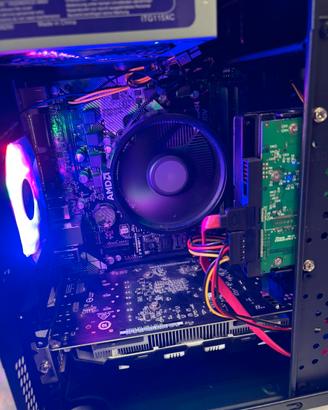 Pc gaming ryzen, gtx 1050ti, 12gb ram, ssd m2