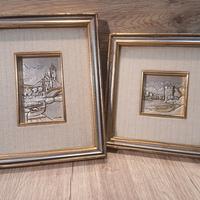 coppia quadretti argento 925