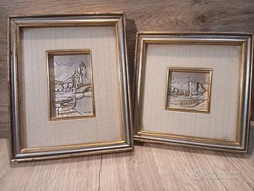 coppia quadretti argento 925