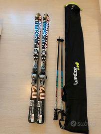 Sci carving Salomon L160 c/ bastoncini e custodia