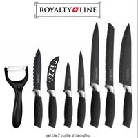 Royalty Line RL-BLK7-W: Set di 7 coltelli nero