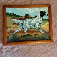 Quadro da caccia Setter dipinto a mano