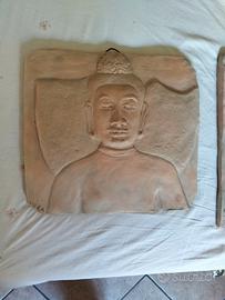 bassorilievo in terracotta di buddha