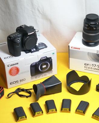 Canon EOS 80D + zoom 17-55 mm F2.8 + extra!