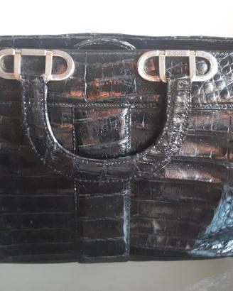 Borsa da donna in vero coccodrillo alligatore