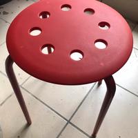 Sgabello Marius Ikea rosso