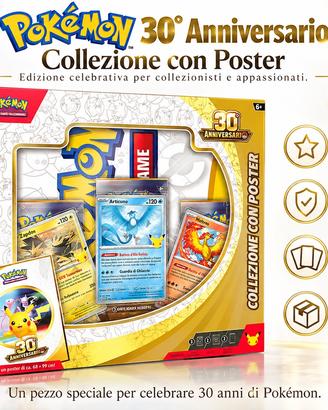 Pokémon 30° Anniversario Collezione con Poster