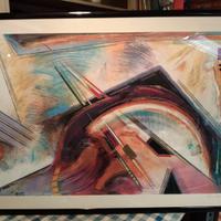 3 poster soggetti vari incorniciati con vetro