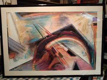 3 poster soggetti vari incorniciati con vetro