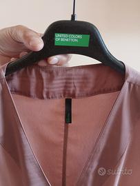 Vestito in satin, crepes, nuovissimo, S/M,Benetton