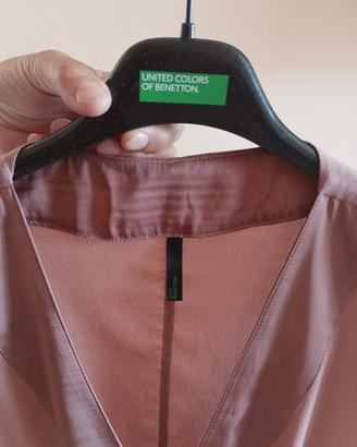 Vestito in satin, crepes, nuovissimo, S/M,Benetton