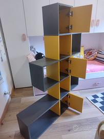 libreria giallo/antracite 