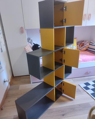 libreria giallo/antracite 