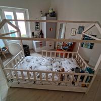 Letto in legno per bambini con materasso 