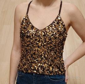 🤎 Top bikini paillettes Tg. M/L 🤎