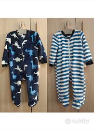 Set 2 pigiami neonato invernali  6-9 mes