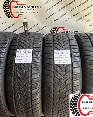 4 PNEUMATICI 235/60 255/55 R18 DUNLOP INVERNALI