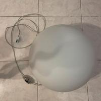 Lampada da terra vintage vetro opalino