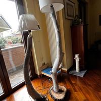 lampada in legno marino driftwood