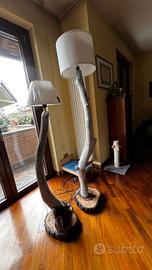 lampada in legno marino driftwood