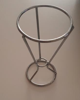Porta coni acciaio inox per patatine fritte 4pezzi